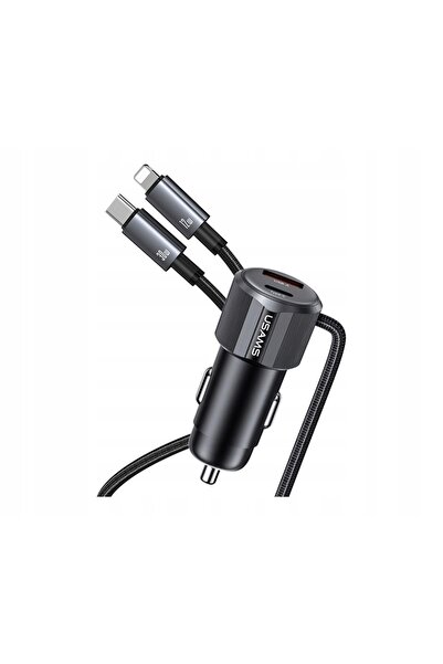 Usams ÎNCĂRCĂTOR AUTO SERIA YT CC287 66W 1xUSB-A 1xUSB-C + CABLU