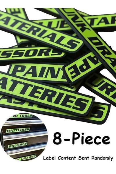Generic 8-Piece Magnetic Toolbox Labels, 3D Printed Personalized Magnets, for...