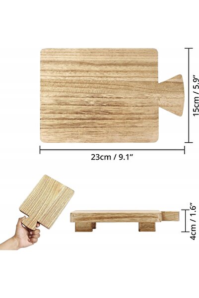 NO BRAND Tavă decorativă cu suport din lemn 23x15cm