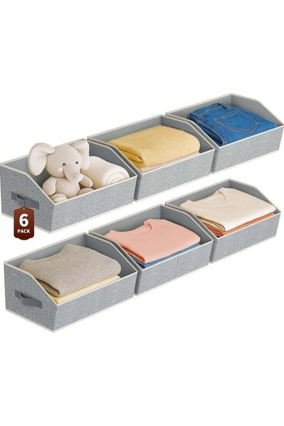 Generic 6 Pcs Trapezoid Clothes storage Organizer,Closet Storage Bins with Ha...