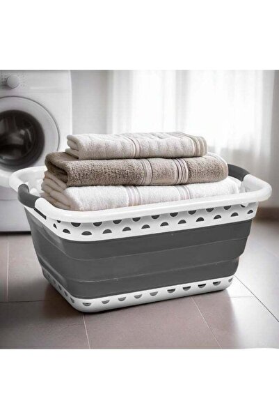 Generic 39L Large Collapsible Laundry Baskets Plastic, Pop Up Foldable Washin...