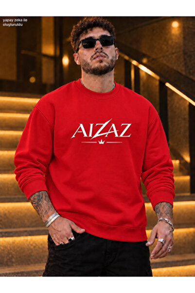 caddekombin Men's Aizaz Crown and Lightning Printed Crew Neck Casual Regular ...