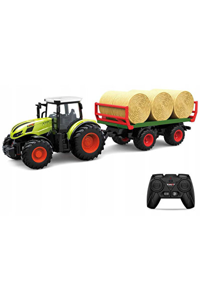 Acr TRACTOR CU TELECOMANDĂ, REMORCĂ TRACTOR, MAȘINĂ AGRICOLĂ, RC, PĂPĂDIE, 1:24