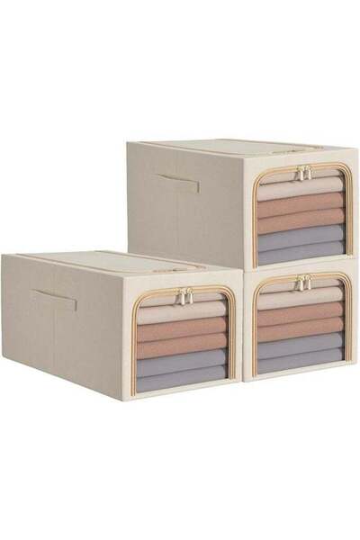 Generic Foldable Fabric Storage Box with Lid, Zipper, Clear Window and Handle...