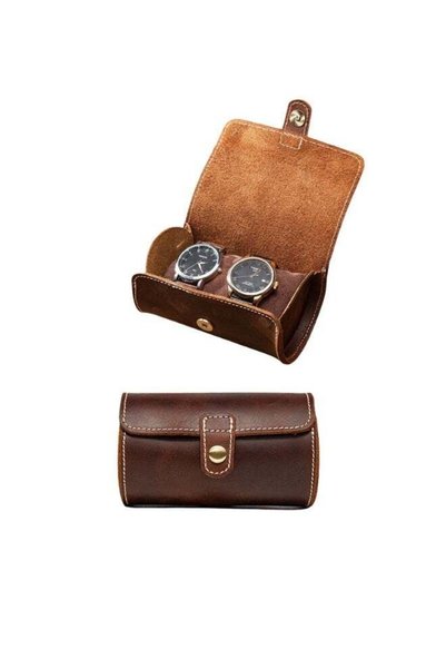 Generic Genuine Leather Watch Box for 2 Watches,Watch Case Organizer, Vintage...
