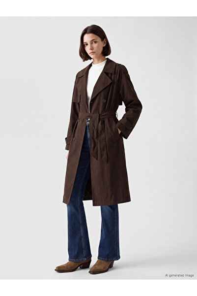 LC Waikiki Quality Pieces from Çelebi Store Women's Gabardine Trench Coat wit...