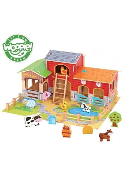 woopie Mega Farma Figurine Animale Grajd de Grădină Coteț de Găini 18 element...