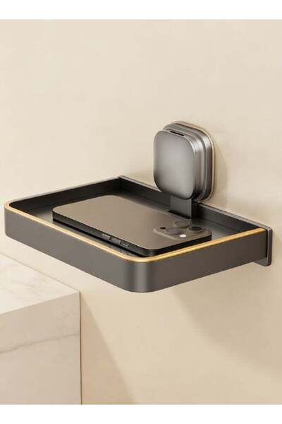 Generic Foldable suction cup Adhesive Toilet Paper Holder with Phone Shelf St...