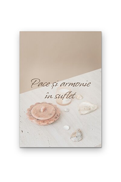 OEM Poster Carton 250g A4 - Tablou de perete cu citat Pace și armonie în sufl...