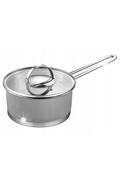 FLORINA Oală rotundă Pepe din oțel inoxidabil 16 cm 1.5 l cu capac, pentru in...