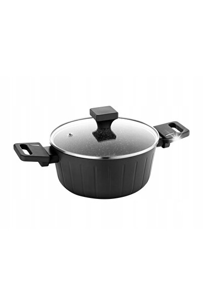 FLORINA Oală de aluminiu Verio 20cm 2.2L Neagră Antiaderentă Inducție cu/p