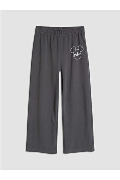 LC Waikiki Gray Minnie Mouse Printed Girls' Sweatpants