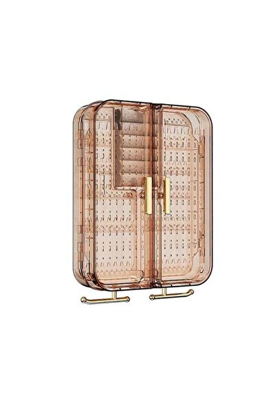 Generic Wall Mounted Jewelry Organizer -No Punching Foldable 4-Compartment Ea...