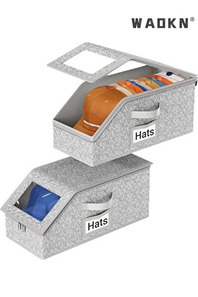 Generic Stackable Hat Storage for Baseball Caps, 2 PCS Hat Storage Boxes for ...
