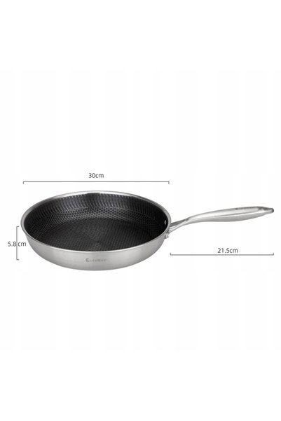 Elitehoff Tigaie din oțel inoxidabil de 30 cm cu strat tip fagure E-7550