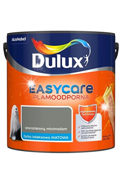DULUX Vopsea latex EasyCare pentru pereți, verde-cenușiu, minimalist, mat, 2,5L