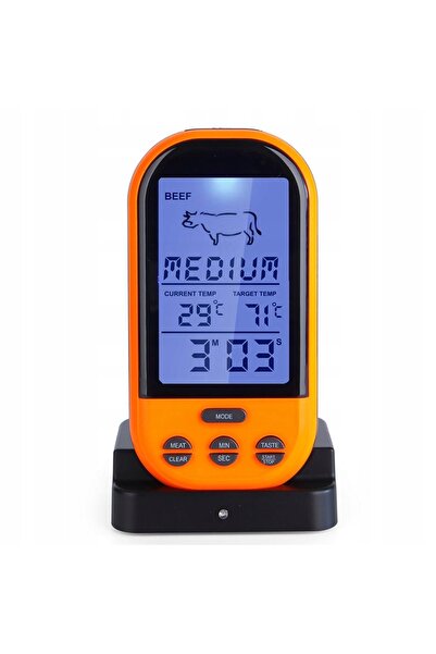 NO BRAND Termometru digital fără fir pentru bucătărie, pentru carne și alimen...