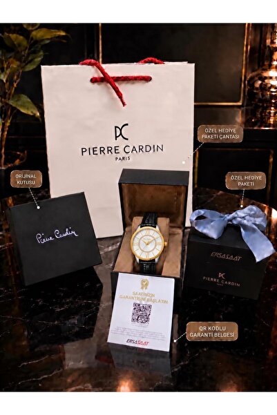 Pierre Cardin ساعة يد نسائية 3 ATM بسوار فولاذي لا يتغير لونه VS.BLKT.1223