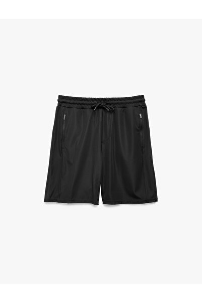 Koton Zippered Pocket Bermuda Sports Shorts with Drawstring Waist