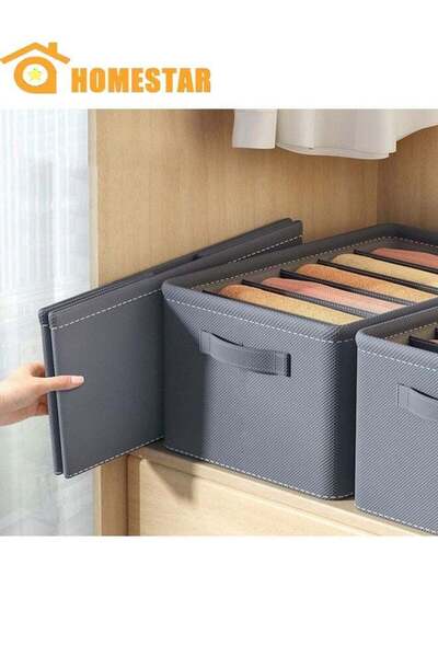 Generic Set of 2 Large Size Wardrobe Clothes Organizers, 6-Compartment Foldab...