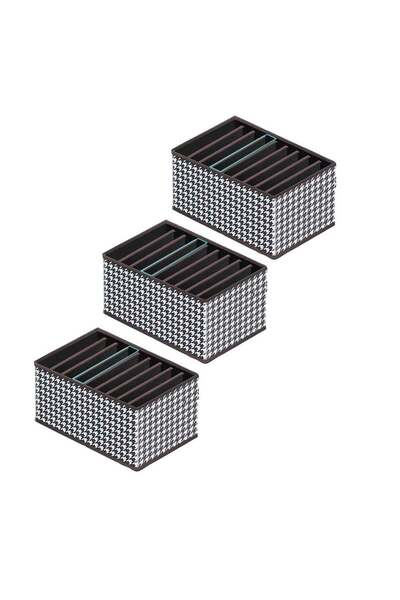 Generic Pack Of 3 Foldable Fabric Storage Box with Steel Handle 44cm x 30cm x...