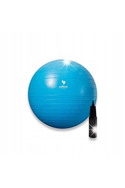 YellowSport Minge de gimnastică cu pompă, albastră, 45 cm, galbenă, minge de ...