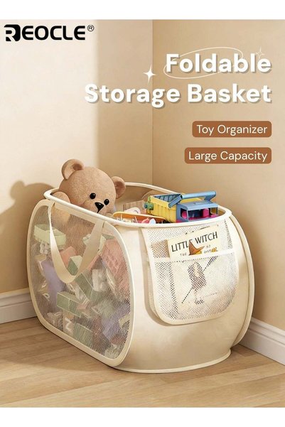 Generic Foldable Storage Basket Toy Organizer Dirty Clothes Storage Basket La...