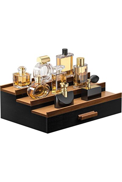 Generic YOUWE7 Wooden Cologne Organizer for Men, 3 Tier Perfume Organizer Dis...