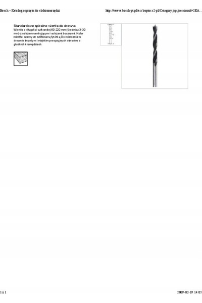 Bosch Burghiu spiral pentru lemn 16*105/160MM - B 2608596313