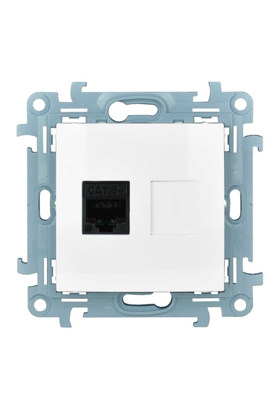 Kontakt-Simon SIMON 10 Priză de calculator RJ45 simplă CAT 5E albă - S+847623