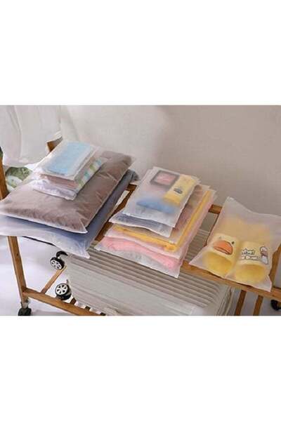 Generic 25 Pcs Travel storage bag set, semi transparent sealed plastic ziploc...