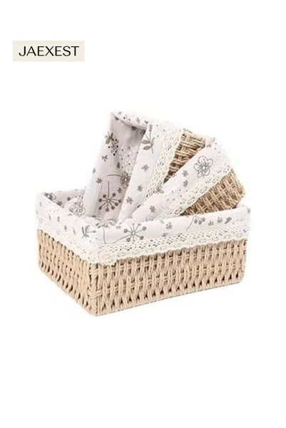 Generic Set of 3 Macrame Storage Baskets Boho Decor Baskets for Organizing De...