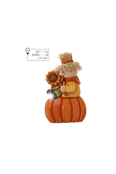 Chomik FIGURINĂ DE GRĂDINĂ - GRADEINĂTOR CU FLOAREA-SORIȚĂLOR LED 26.5 x 12 x...