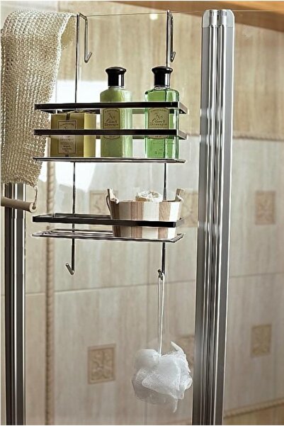AWD Interior Raft din sârmă pentru duș, de agățat pe cabină, 2P, cromat, 49,5 cm