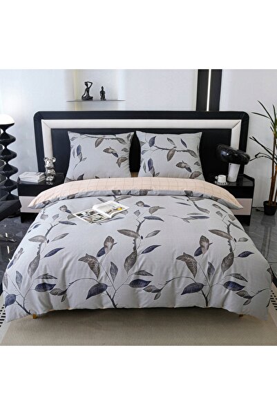 Cotton World Set de lenjerie de pat din bumbac satinat 160x200 cu motiv de fr...