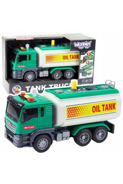 woopie 1:14 Camion cisternă cu sunet, lumină și apă, jucărie cadou 3+