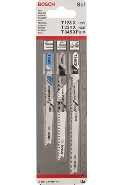 Bosch Set de lame pentru fierăstrău pendular T PROGRESSOR, 3 bucăți B 2607010515