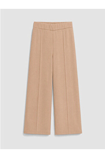 LC Waikiki Brown Wide-Legged Girls' Sweatpants