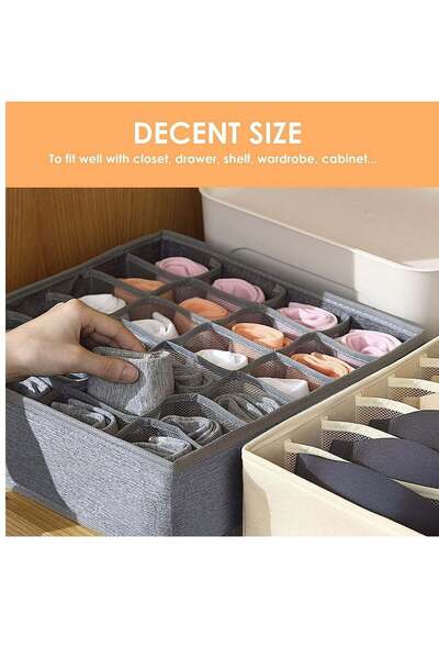 Generic 3 Pack Foldable Underwear and Bras Drawer Organizers, Fabric Closet D...