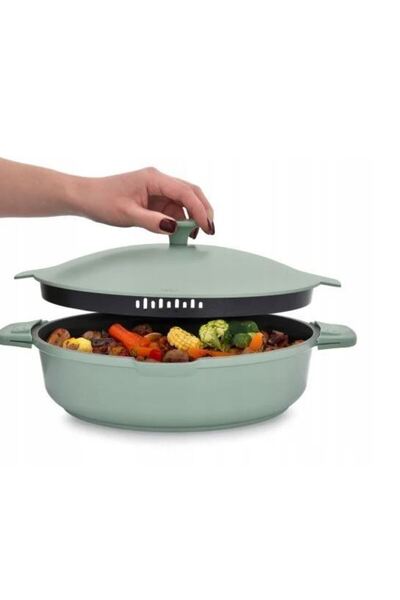 Ambition Tigaie cu capac 28 cm 3,9 l FERN antiaderentă Qualum Basic