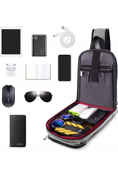 NO BRAND Rucsac de umăr urban KINGSLONG cu port USB