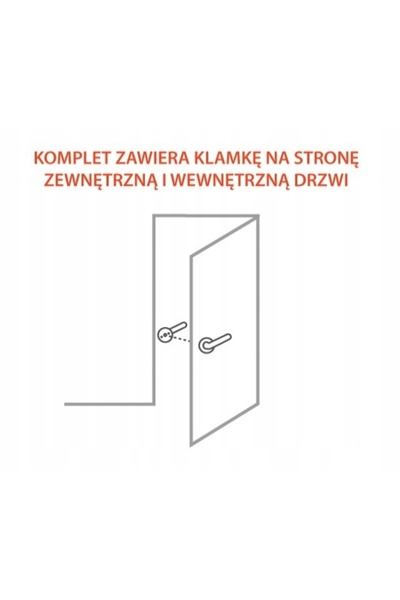 GAMET Mâner de ușă interior lung, tip sigiliu, WC, crom nichel periat