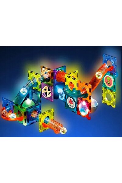 Jokomisiada Puzzle magnetic 3D pentru copii, cu bile luminoase pe pistă, 49 d...