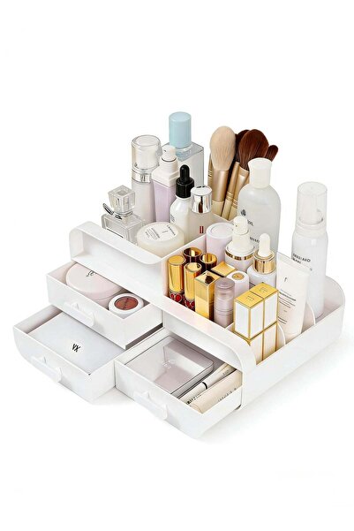 Generic White Makeup Organizer with Drawers, Desktop Cosmetic & Jewelry Stora...