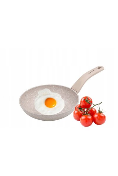 Galicja Tigaie antiaderentă 20cm bej cu mâner antiderapant