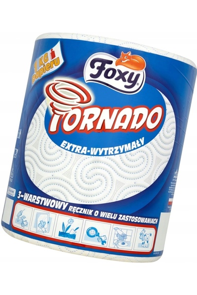 Foxy Prosoape de hârtie pentru bucătărie, rezistente, cu 3 straturi, rolă del...