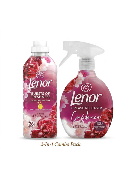 lenor Jasmine & Red Berries 2-IN-1 Laundry Care Combo – Fabric Softener 858ml...