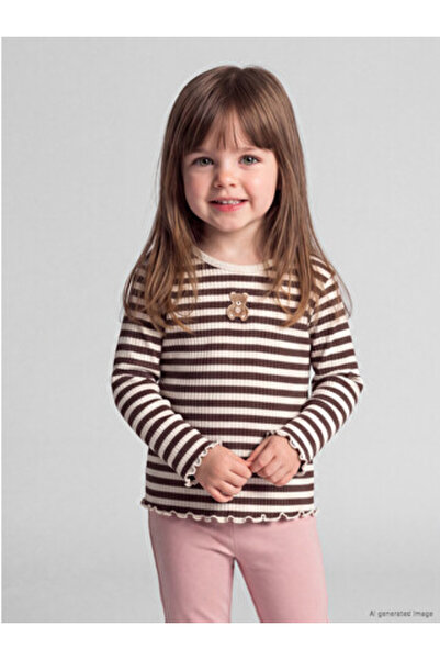 LC Waikiki Ecru Long Sleeve Baby Girl T-Shirt