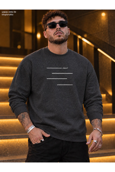 caddekombin Men's Minimal Striped / Graphic Printed Crew Neck Casual Regular ...
