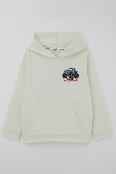 Breeze Boy's Sweatshirt with Adventure Themed Off-Road Vehicle Back Print Det...